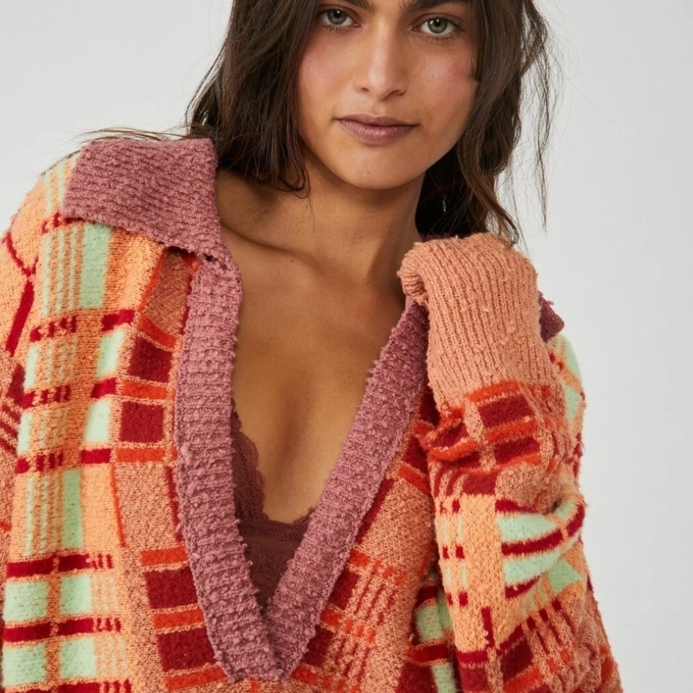 Free People V-Neck Ruben Oversized Sweater